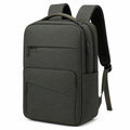 Sac à dos 30 x 16 x 45 cm en polyester vert foncé à compartiments pour travail et voyage