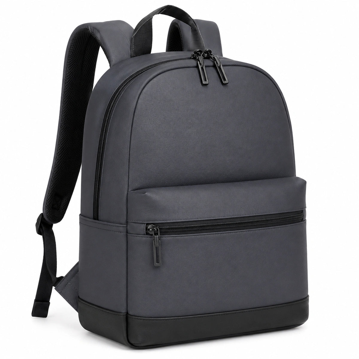 Sac à dos 30 x 14 x 42 cm noir en matière synthétique pour quotidien à fermeture zippée