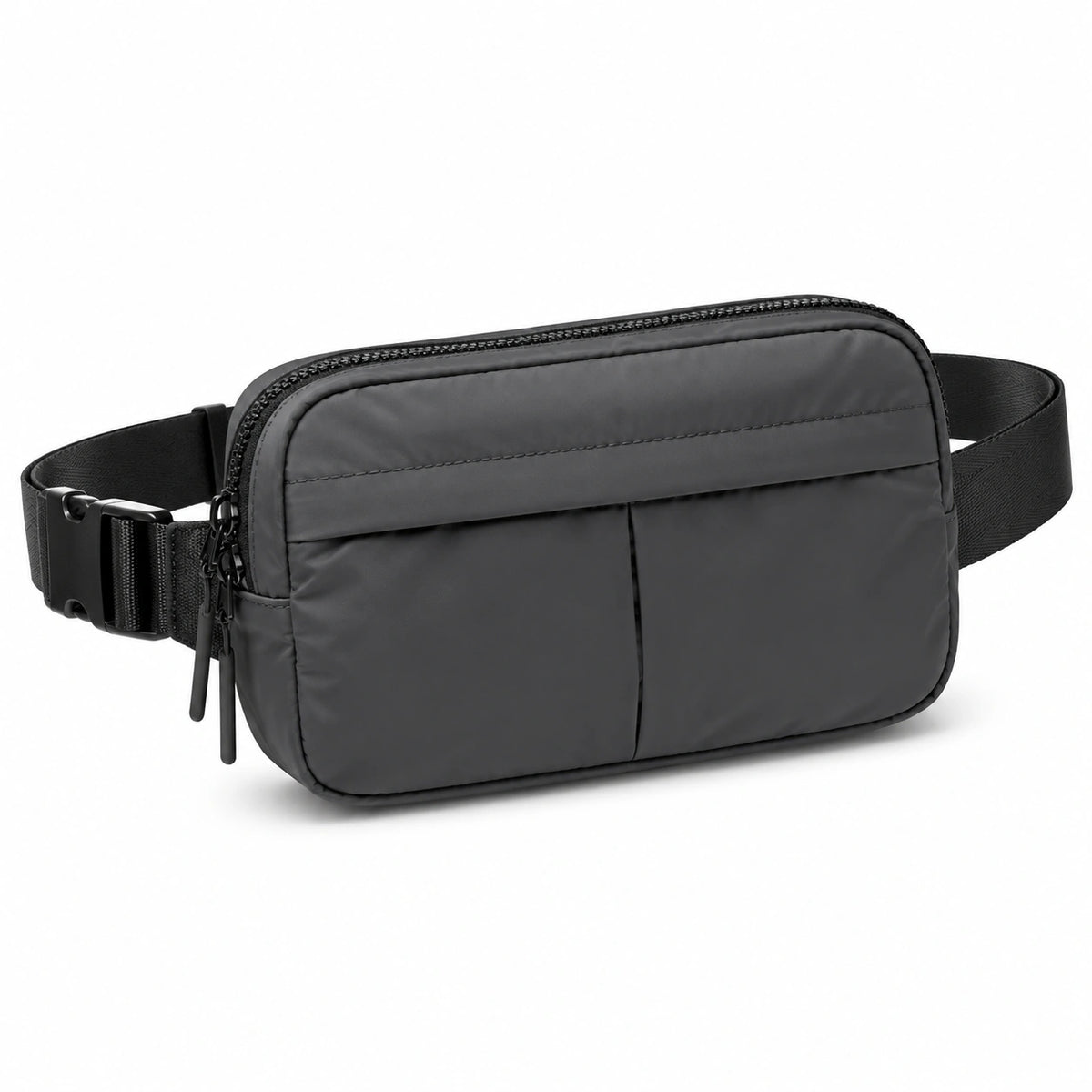 Sac banane 24 x 15 x 6 cm en textile noir rangement urbain