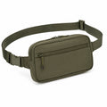 Sac banane 25 x 16 x 6 cm en polyester vert kaki à sangle réglable
