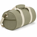 Sac de voyage cylindrique 45 cm en toile vert kaki avec bandoulière style sport