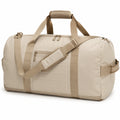 Sac de voyage 50 x 25 x 30 cm en textile synthétique beige avec bandoulière réglable style sport