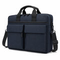 Sacoche pour ordinateur portable 42 cm bleu marine en textile avec bandoulière réglable
